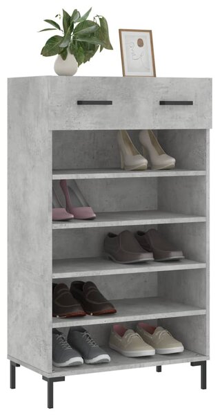 Szafka na buty, szarość betonu, 60x35x105 cm