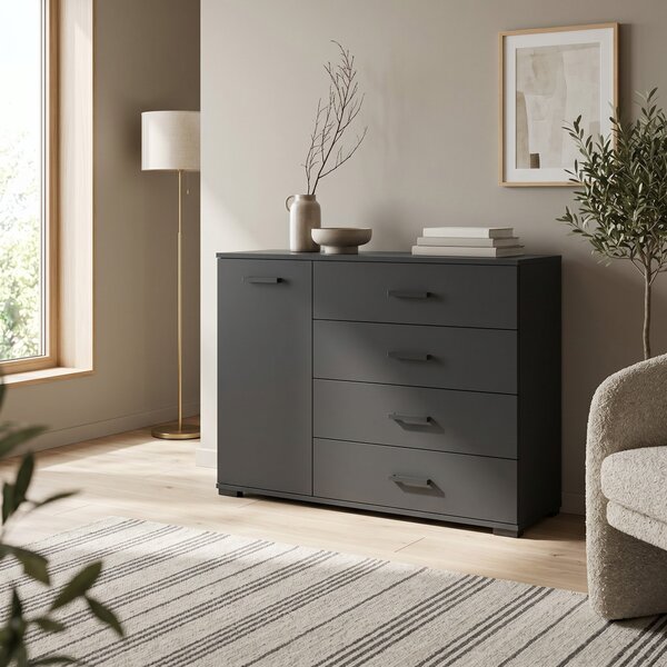Komoda ALBANO 120 cm do Salonu Sypialni Czarny