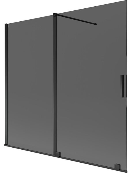 Mexen Velar parawan nawannowy 2-skrzydłowy rozsuwany 170 x 150 cm, grafit, czarny - 896-170-000-41-70