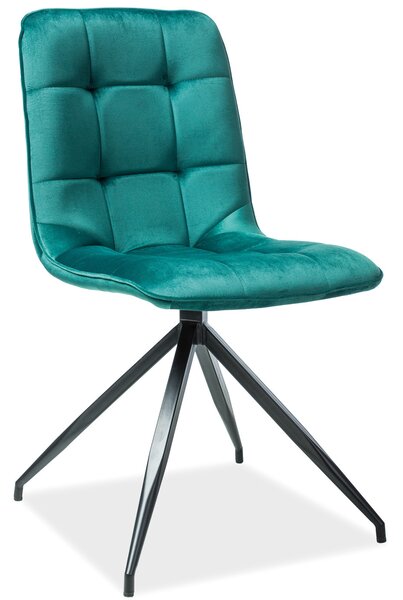 Krzesło tapicerowane tkaniną aksamitną Texo