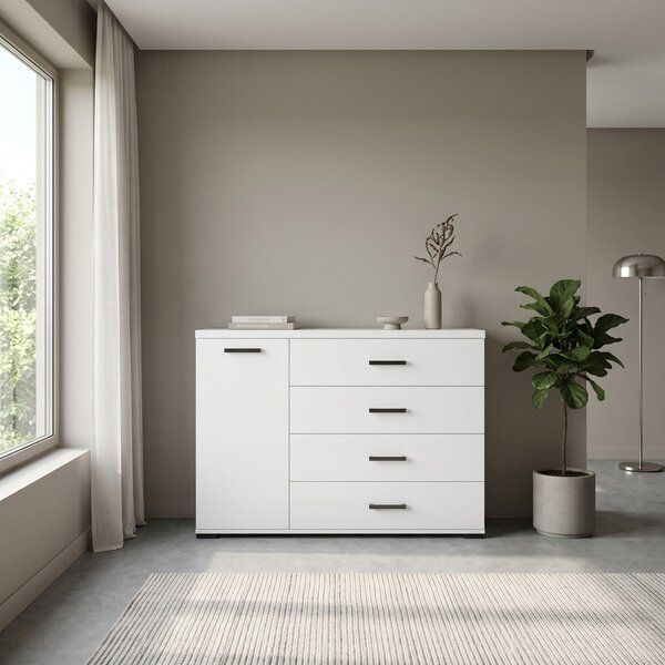 Komoda LIVORNO 120 cm do Salonu Sypialni Biały