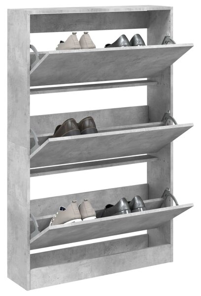 Szafka na buty, szarość betonu, 80x21x125,5 cm