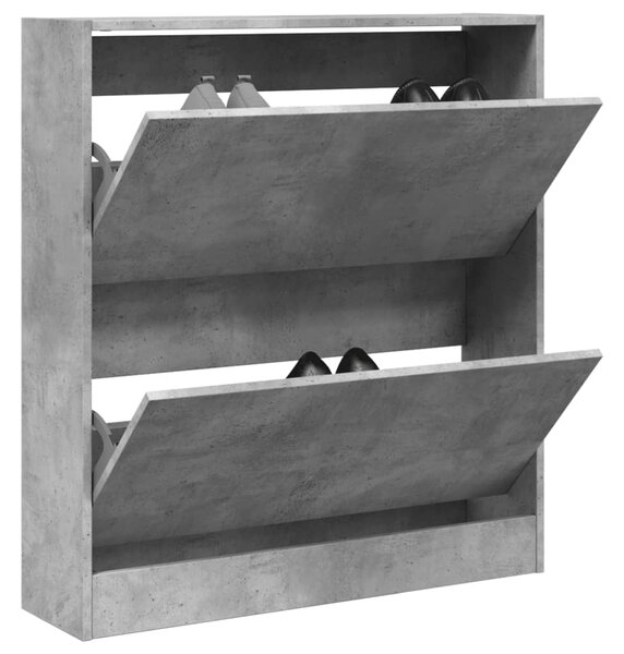 Szafka na buty, szarość betonu, 80x21x87,5 cm
