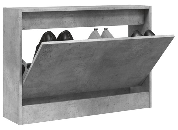 Szafka na buty, szarość betonu, 80x21x57 cm