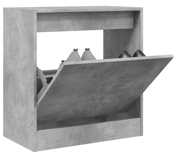 Szafka na buty, szarość betonu, 60x34x63,5 cm