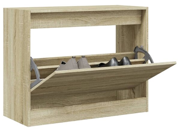 Szafka na buty, dąb sonoma 80x34x63 cm, materiał drewnopochodny