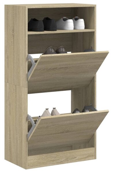 Szafka na buty, dąb sonoma, 60x34x116 cm