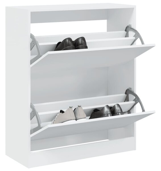 Szafka na buty, biała, 80x34x96,5 cm, materiał drewnopochodny