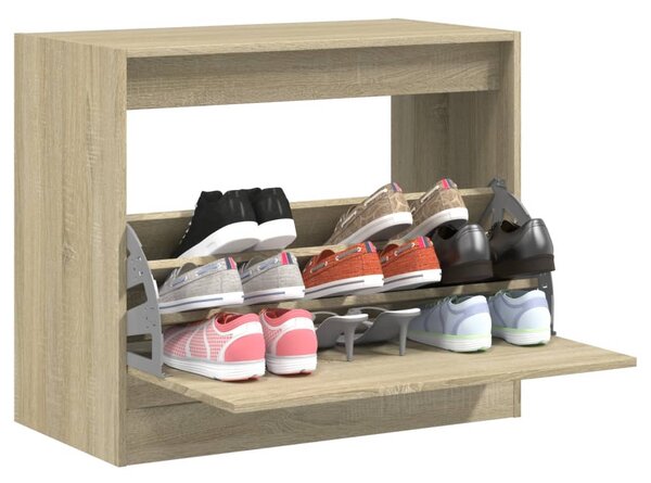 Szafka na buty, dąb sonoma 80x42x69 cm, materiał drewnopochodny
