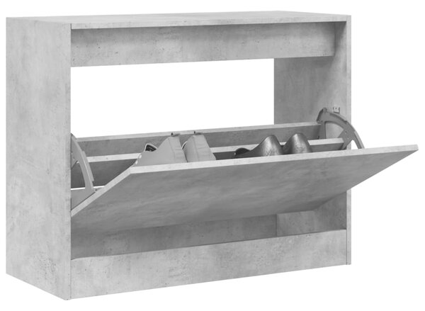 Szafka na buty, szarość betonu, 80x34x63 cm