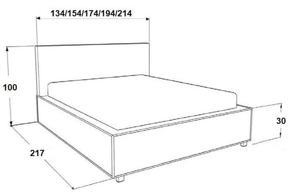 Łóżko 120x200 Tapicerowane NERANO | Tkaniny i Kolory Do Wyboru