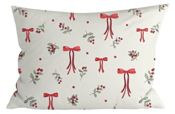 Polibawełniana poszewka na poduszkę HOLLY BOWS POLY 50x70 cm, kolorowy