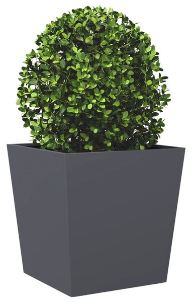 Donica ogrodowa, antracytowa, 50x50x50 cm, stalowa