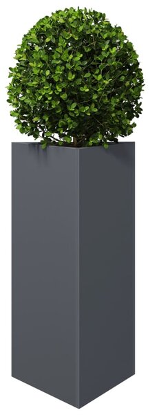 Donica ogrodowa, antracytowa, trójkątna, 40x34,5x75 cm, stalowa