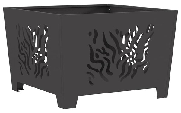 Kominek Czarny 60 x 60 x 40 cm Stal