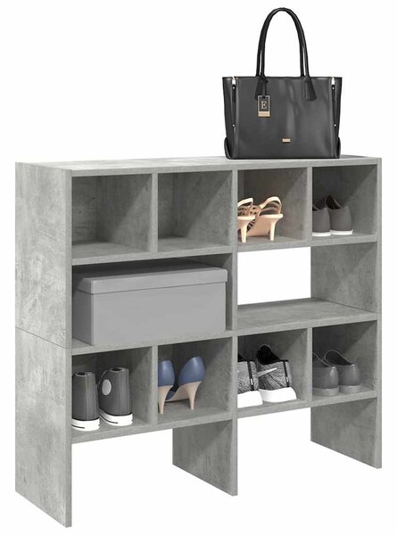 Stojaki na buty 2 szt., szarość betonu, 89,5x30x40 cm