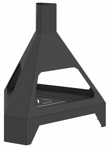 Kominek Czarny 50 x 43 x 52 cm Stal