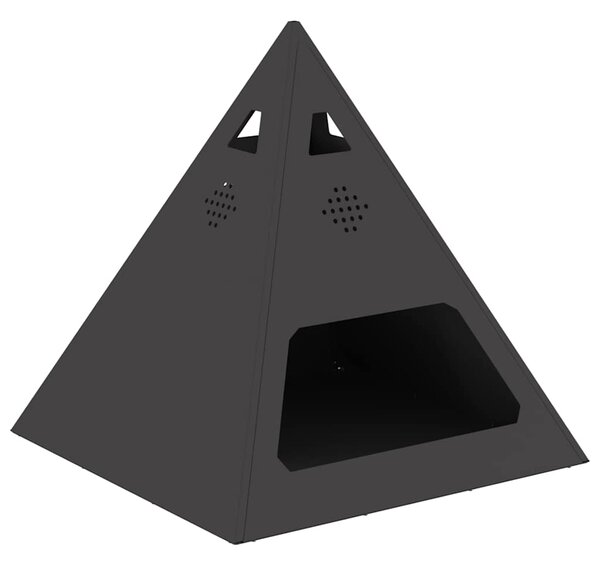 Kominek Czarny 50 x 50 x 51 cm Stal