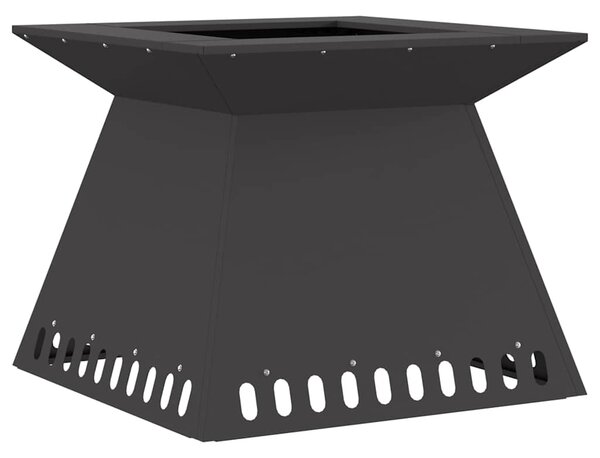 Kominek Czarny 60 x 60 x 50 cm Stal