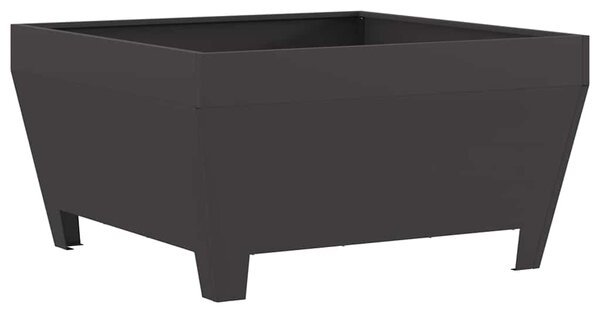 Kominek Czarny 80 x 80 x 43 cm Stal