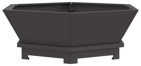 Kominek Czarny 75 x 75 x 28 cm Stal
