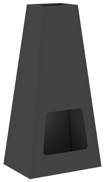 Kominek Czarny 50 x 35 x 100 cm Stal