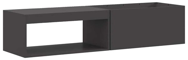 Kominek Czarny 160 x 45 x 35 cm Stal