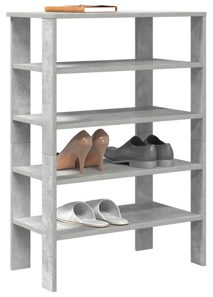 Półka na buty, szarość betonu, 61x32x87,5 cm