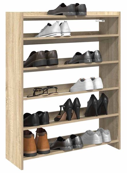 Stojak na buty, dąb sonoma 80x25x100cm, materiał drewnopochodny