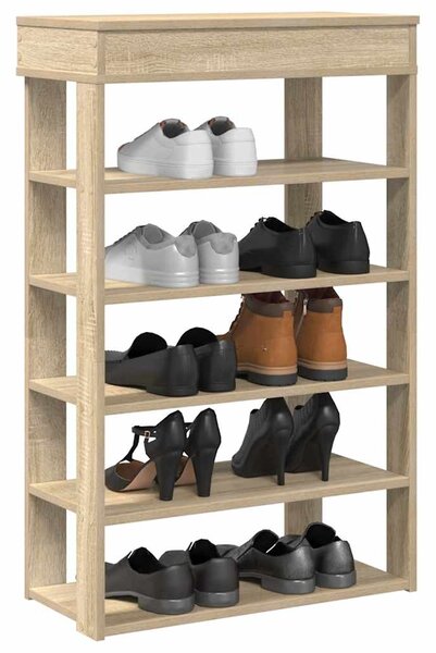 Stojak na buty, dąb sonoma, 60x30x98cm, materiał drewnopochodny
