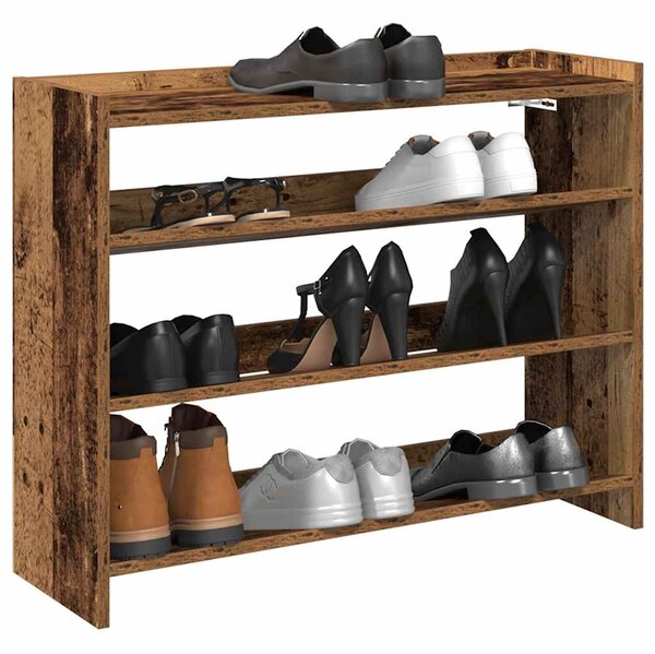 Stojak na buty, stare drewno, 80x25x62 cm