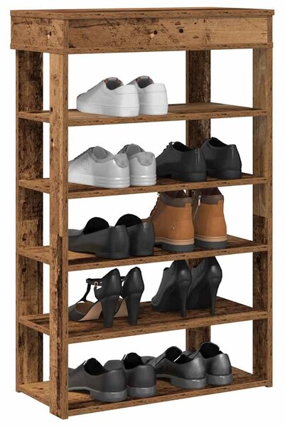 Stojak na buty, stare drewno, 60x30x98 cm