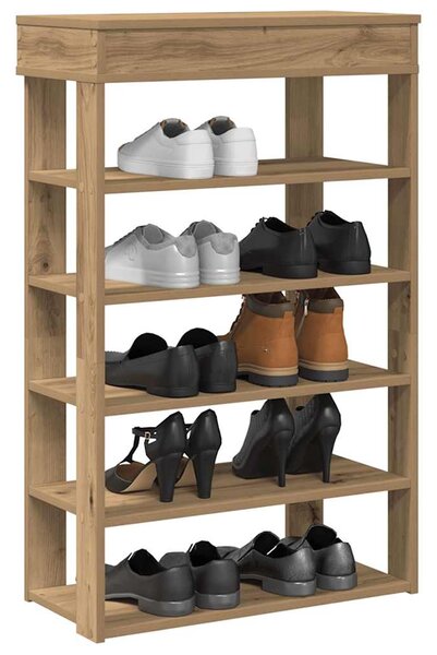 Stojak na buty, dąb artisan, 60x30x98 cm