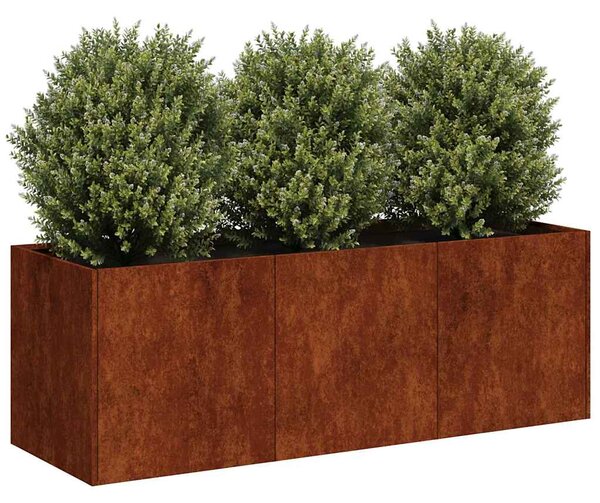 Doniczka Rusty 120x40x40 cm Stal nierdzewna
