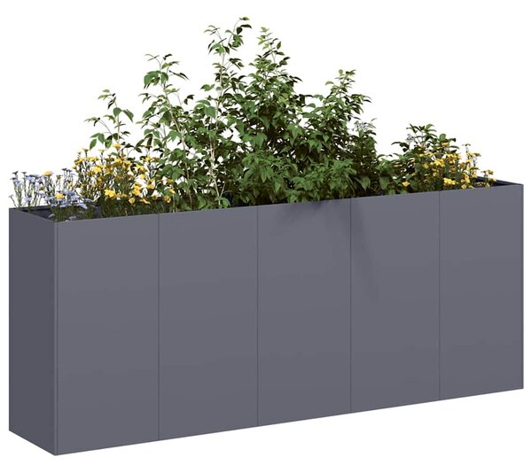 Doniczka Antracyt 200x40x80 cm Stal walcowana na zimno