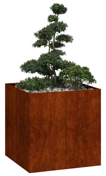 Doniczka Rusty 80x80x80 cm Stal nierdzewna