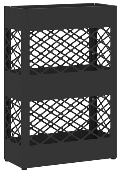 Stojak na Parasol Deszczowy Czarny 28 x 12 x 41 cm Stal