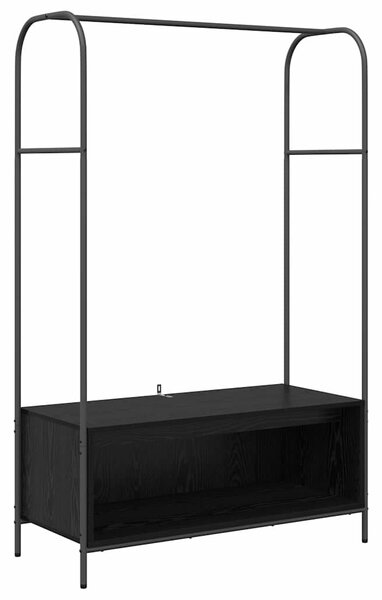 Wieszak na Ubrania Czarny 100 x 44 x 160 cm Drewno inżynieryjne