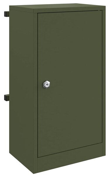 Skrzynka na listy z drzwiami oliwkowy 30 x 20 x 55 cm Stal