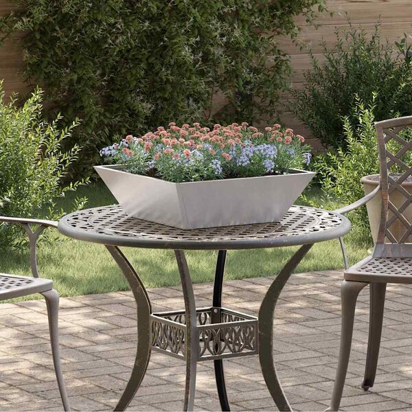 Doniczka ogrodowa 5 pcs Srebrny 50 x 50 x 15 cm Stal nierdzewna