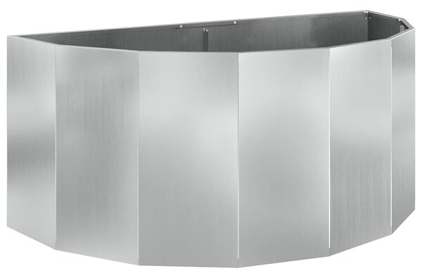 Donica Srebrny 120 x 60 x 50 cm Stal Galwanizowana