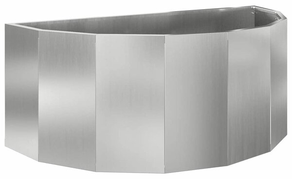 Donica Srebrny 90 x 45 x 35 cm Stal Galwanizowana