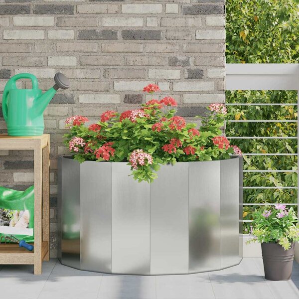 Donica Srebrny 90 x 45 x 50 cm Stal Galwanizowana