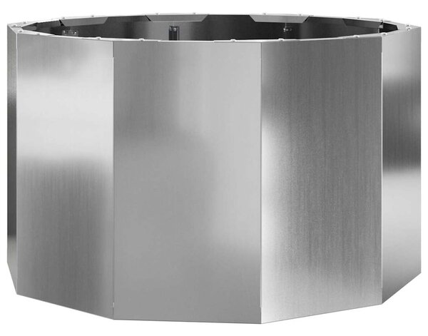 Donica Srebrny 60 x 60 x 35 cm Stal Galwanizowana