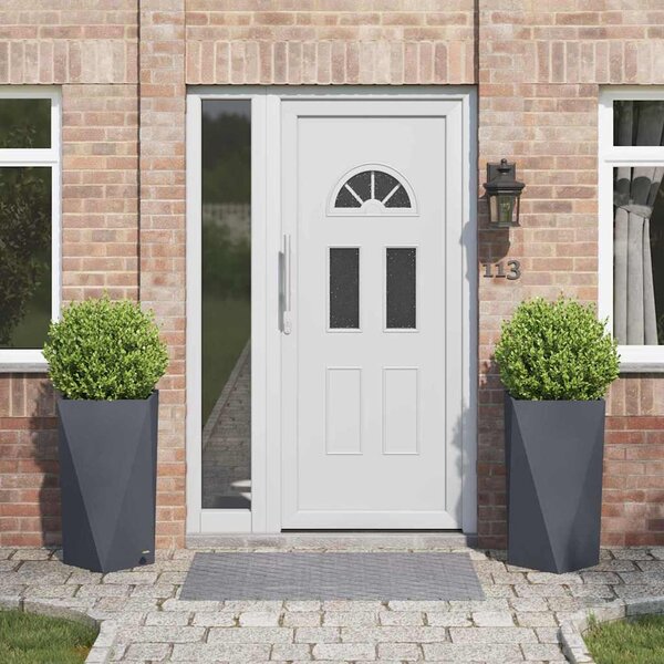Donica 2 pcs Antracyt 40 x 40 x 75 cm Stal