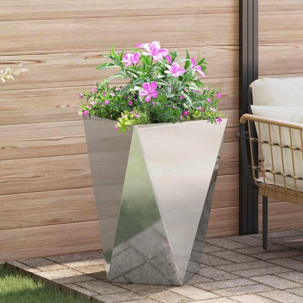 Donica Srebrny 50 x 50 x 75 cm Stal Galwanizowana