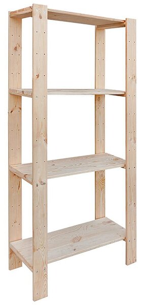 Drewniany regał z 4 półkami T6-T78