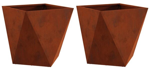 Donica 2 pcs Rdzawy 40 x 40 x 40 cm