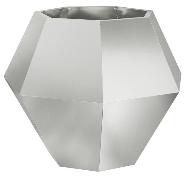 Donica Srebrny 75 x 75 x 60 cm Stal Galwanizowana