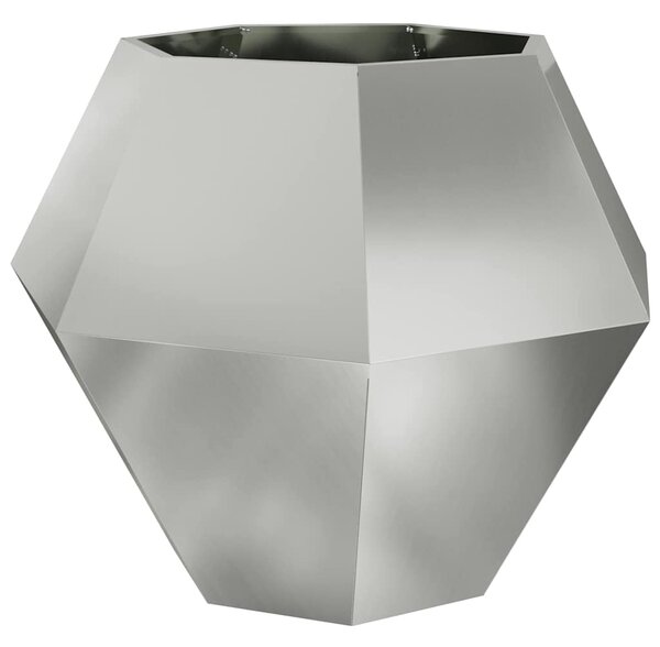 Donica Srebrny 100 x 100 x 80 cm Stal Galwanizowana